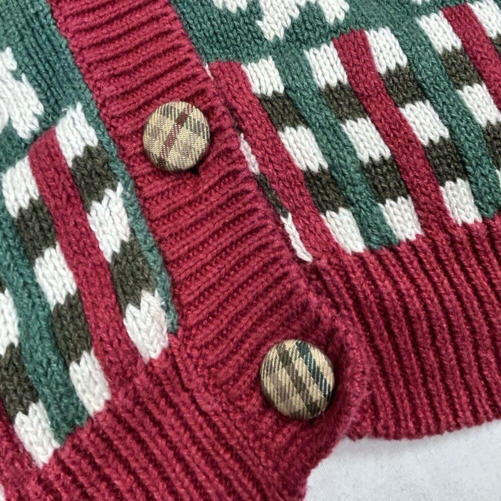 Vintage Lucia Apple Orchard Farm Cardigan Sweater XL Novelty Country Dog Festive - Picture 4 of 14